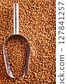 Close up raw buckwheat background. 127841257