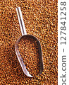 Close up raw buckwheat background. 127841258