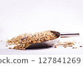 grain on the table, wheat grain 127841269