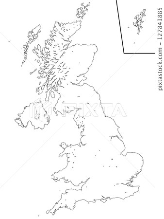 Blank map of the UK 127841885