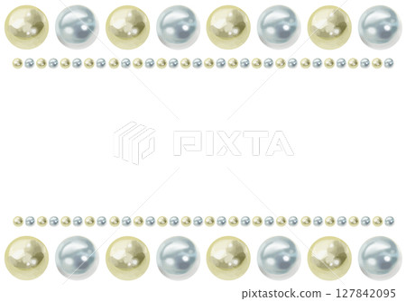 Pearl rhinestone frame horizontal 127842095