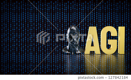 The Human Bust Ana AGI for Technology concept 3d rendering. 127842184