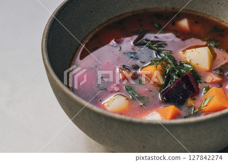 Bowl of rich soup Bowl of rich soup 127842274
