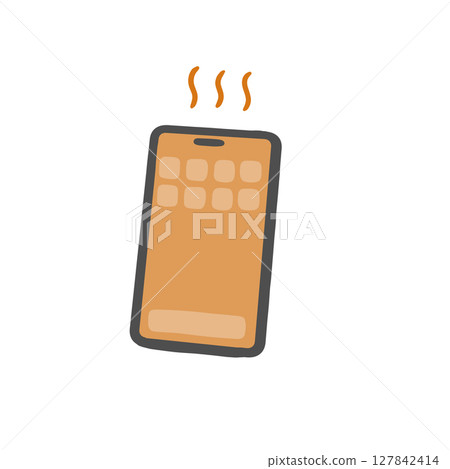 Illustration of a hot smartphone 127842414