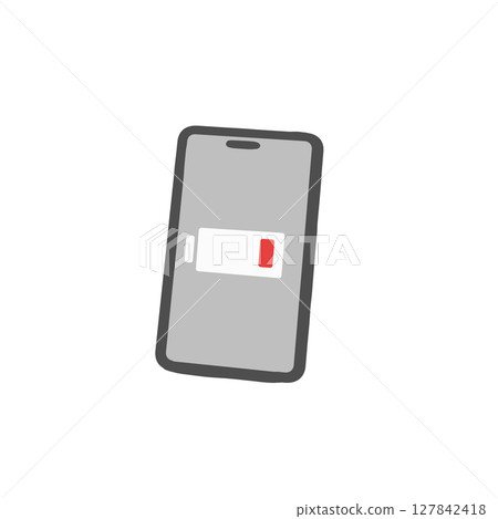 沒有電池的智慧型手機插圖 127842418