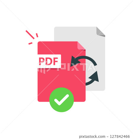 convert document to pdf format file concept convert document to pdf format file concept 127842466