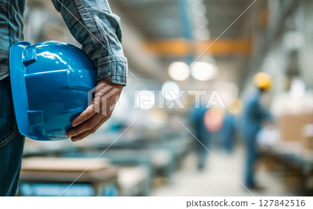 Corporate engineer with safety equipment 127842516
