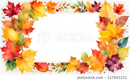 受秋天啟發的落葉框架 127843232