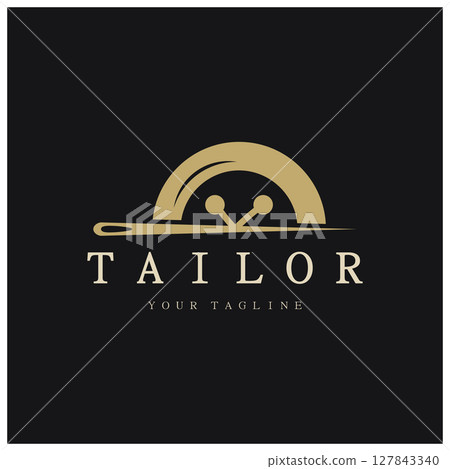 tailor logo icon illustration template combination of buttons for clothes, thread and sewing machine, for clothing product design, convection companies, fashion in vector form tailor logo icon illustration template combination of buttons for clothes, thread and sewing machine, for clothing product design, convection companies, fashion in vector form 127843340