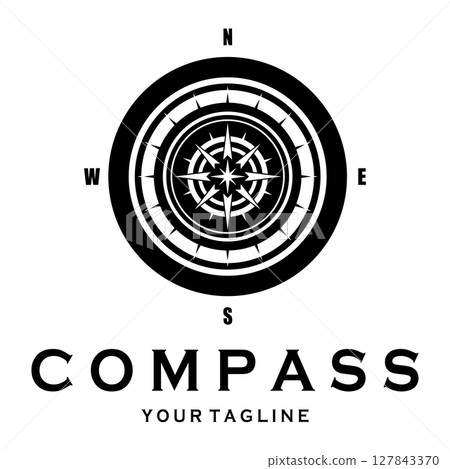 compass icon isolated on background.modern flat compass pictogram,business,marketing,internet concept.trendy simple vector symbol for websitedesign or button to mobile app.logo illustration. 127843370
