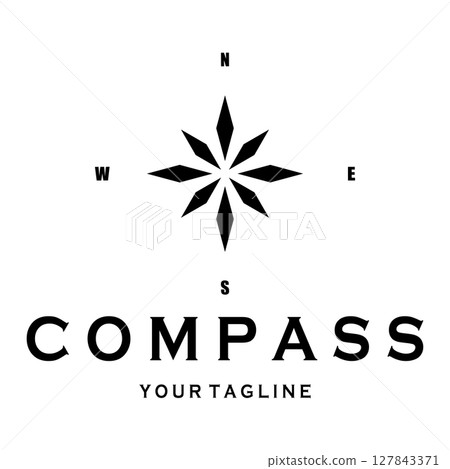 compass icon isolated on background.modern flat compass pictogram,business,marketing,internet concept.trendy simple vector symbol for websitedesign or button to mobile app.logo illustration. 127843371