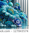 blue flower	 127843574