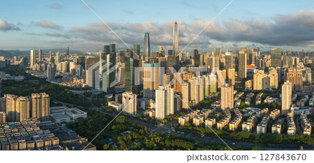 Aerial view of landscape in Shenzhen city, China 127843670