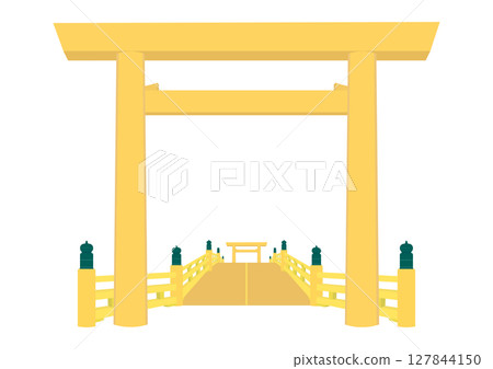 Torii and the bridge Torii and the bridge 127844150