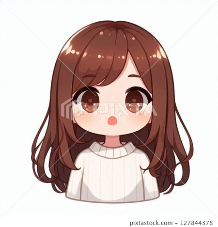 驚訝的可愛女孩 127844378