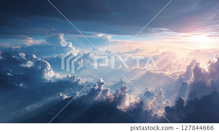 雲上天堂：閃耀著神秘光芒的夢幻天空 127844666