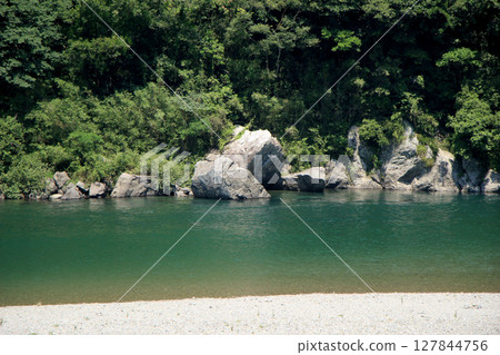 The lush Niyodo River The lush Niyodo River 127844756