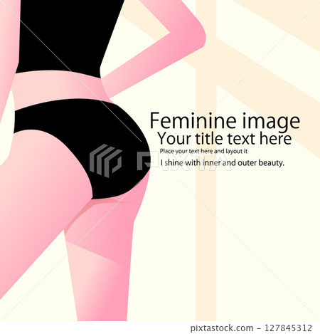 Cute women's body care and beauty images 127845312