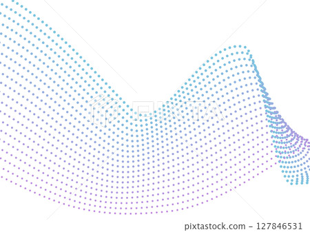 藍色圓點波浪裝飾背景 127846531