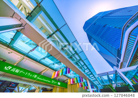 Tokyo cityscape, Japan, June 22nd. View of Takanawa Gateway City in front of Takanawa Gateway Station (2025) Tokyo cityscape, Japan, June 22nd. View of Takanawa Gateway City in front of Takanawa Gateway Station (2025) 127846848