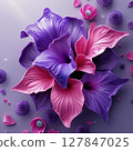 Purple and pink flowers 127847025