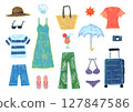 Summer travel accessories 127847586