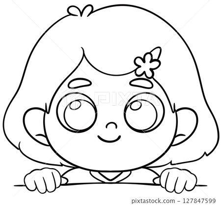 kids clipart border peek 127847599