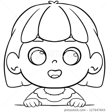 kids clipart border peek 127847603