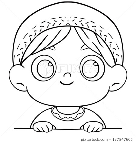 kids clipart border peek 127847605