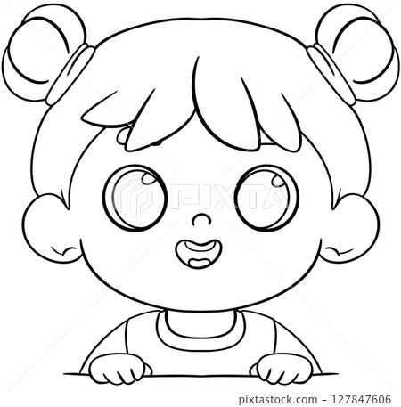 kids clipart border peek 127847606