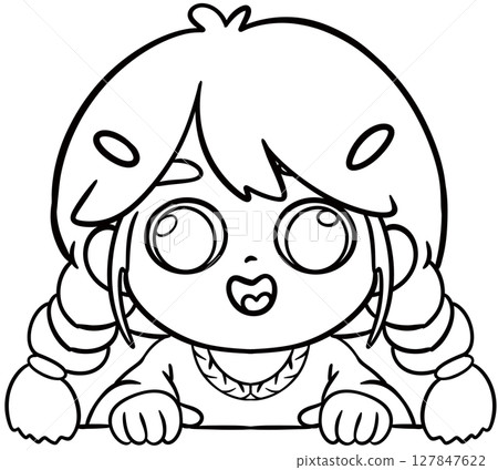 kids clipart border peek 127847622