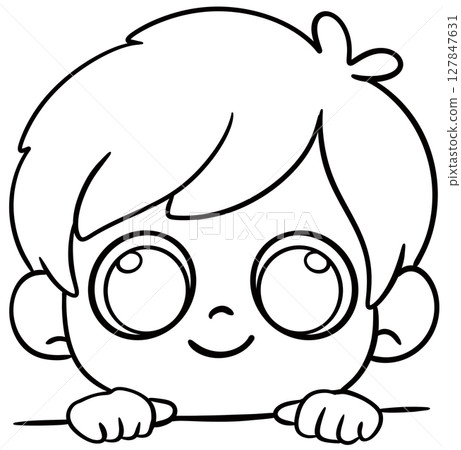 kids clipart border peek 127847631