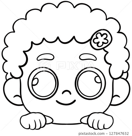 kids clipart border peek 127847632