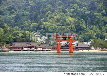 嚴島神社的大鳥居（廣島縣二十日市市） 127848417