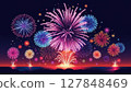 Fireworks to beat in the night sky 127848469
