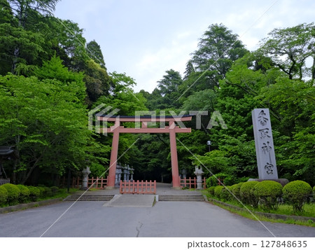 森林中的神社風景 森林中的神社風景 127848635