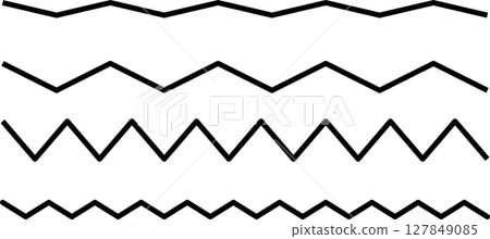 Wavy and zigzag lines and corners 127849085