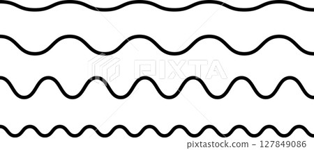 波浪線和鋸齒線 波浪線和鋸齒線 127849086