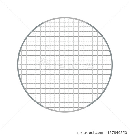 圓形和方形細網格烤架的插圖 127849250