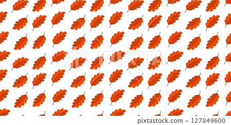 Seamless autumn leaf pattern background design 127849600