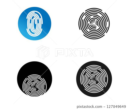 Finger print vector icon 127849649