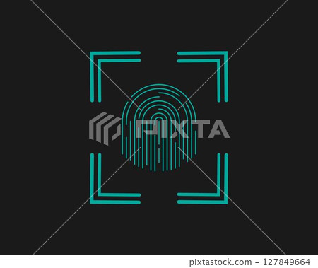 Finger print vector icon Finger print vector icon 127849664