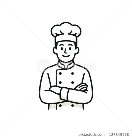 Cock line drawing icon, illustration, material, no background 127849988