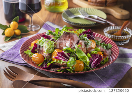 金橘烤牛肉沙拉 127850660