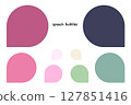 A colorful and simple speech bubble set. Drop pin style design material 127851416