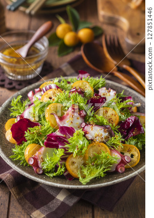 Octopus and kumquat salad Octopus and kumquat salad 127851446