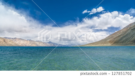Pangong Lake and mountain scenery in Ladakh, India Pangong Lake and mountain scenery in Ladakh, India 127851702