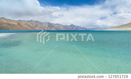 Pangong Lake and mountain scenery in Ladakh, India Pangong Lake and mountain scenery in Ladakh, India 127851729