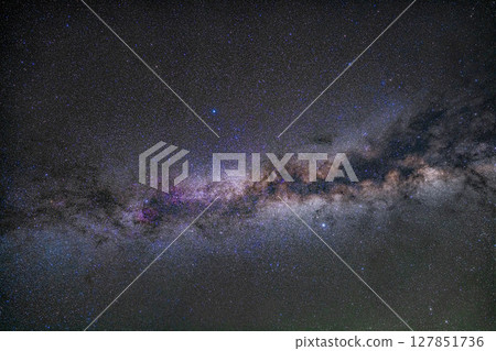[銀河材料] 石峠及夏季三角附近的夏季銀河 [群馬縣] 127851736