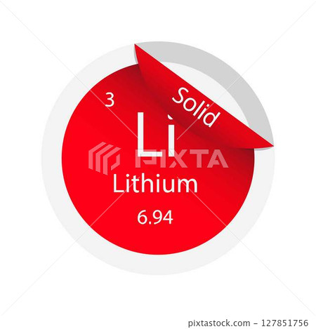 illustration of chemistry, The periodic table of the elements, Lithium atom, properties of the chemical elements exhibit a periodic dependence on their atomic numbers 127851756